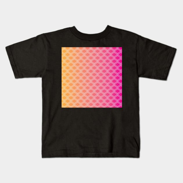 Pink Sunset Pattern Kids T-Shirt by greenoriginals